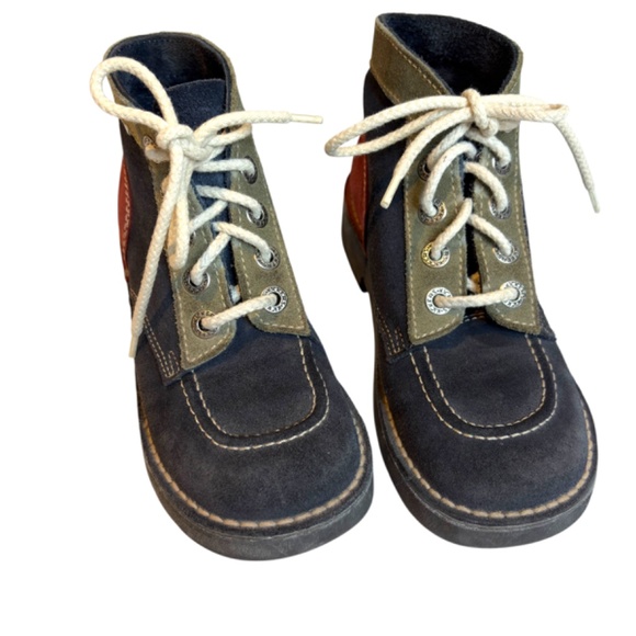 Kickers Vintage Suede Ankle Boots Colorblock - Picture 3 of 6